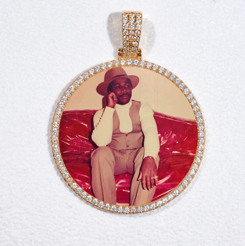 MEDIUM 3D CIRCLE CUSTOM PICTURE PENDANT