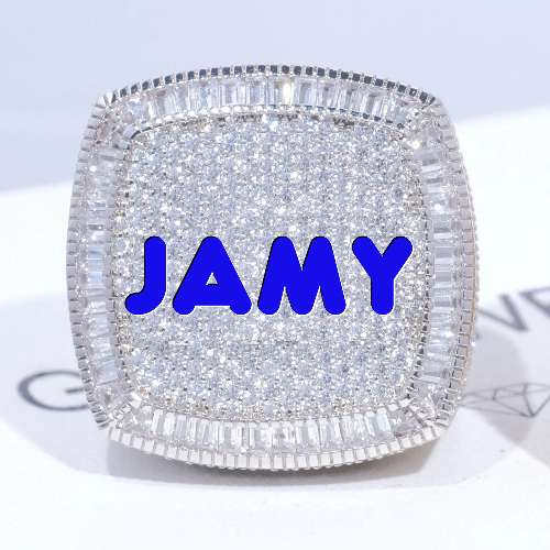 CUSTOM LETTER 3D ICED RING