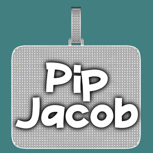 CUSTOM LETTER NECKLACE 3D BIG SQUARE