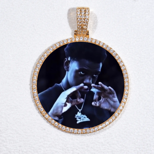 MEDIUM 3D CIRCLE CUSTOM PICTURE PENDANT
