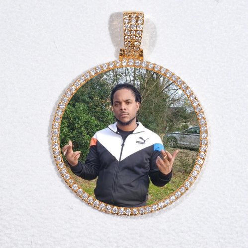 MEDIUM 3D CIRCLE CUSTOM PICTURE PENDANT