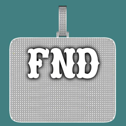 CUSTOM LETTER NECKLACE 3D BIG SQUARE