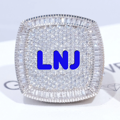CUSTOM LETTER 3D ICED RING