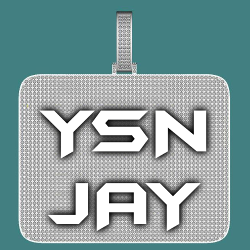 CUSTOM LETTER NECKLACE 3D BIG SQUARE