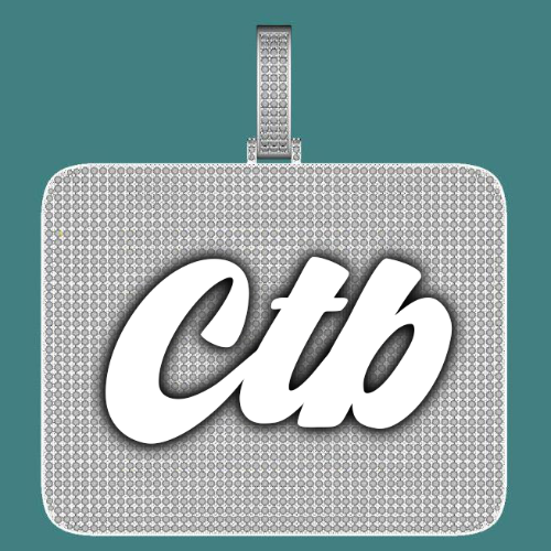 CUSTOM LETTER NECKLACE 3D BIG SQUARE