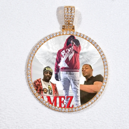 MEDIUM 3D CIRCLE CUSTOM PICTURE PENDANT