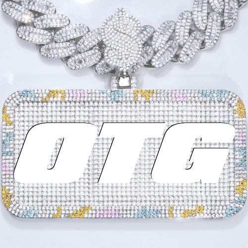 CUSTOM LETTER NECKLACE 3D COLORFUL SQUARE