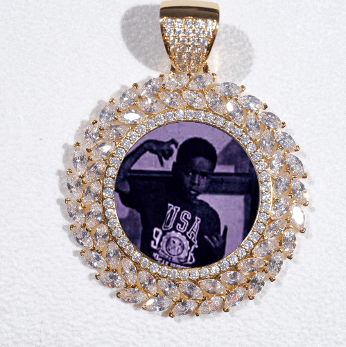 Large 3D Wheat Ear Custom Picture Pendant