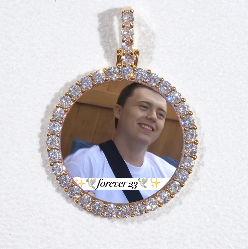 3D CIRCLE CUSTOM PICTURE PENDANT SMALL SIZE