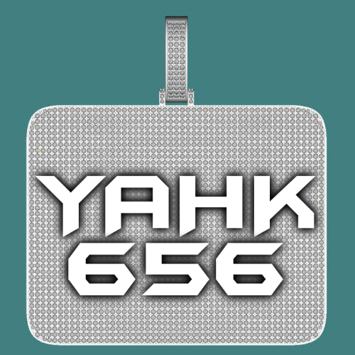 CUSTOM LETTER NECKLACE 3D BIG SQUARE