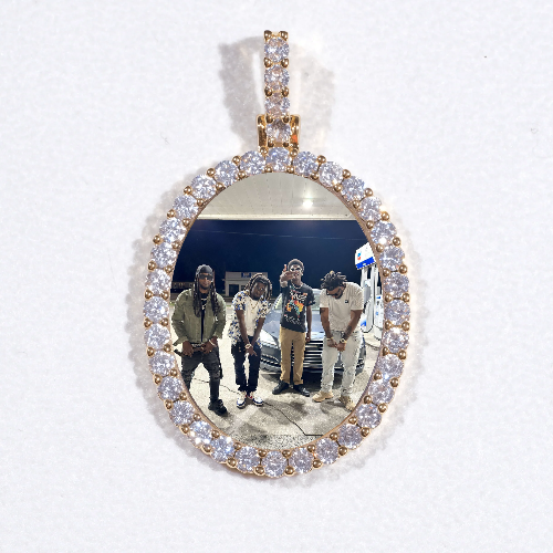 3D Oval Custom Picture Pendant