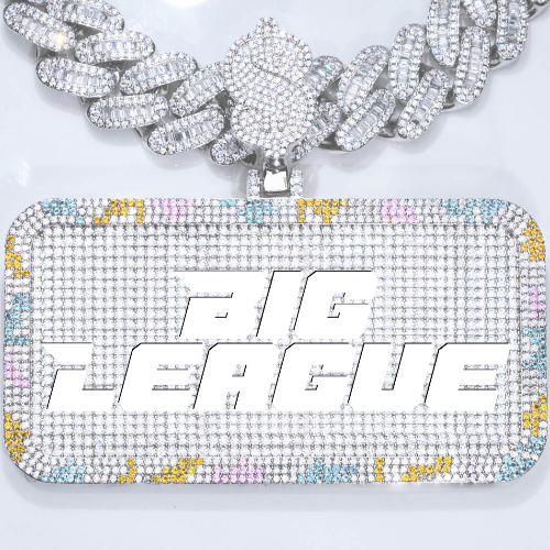 CUSTOM LETTER NECKLACE 3D COLORFUL SQUARE