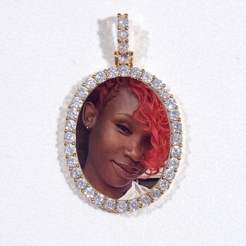 3D Oval Custom Picture Pendant