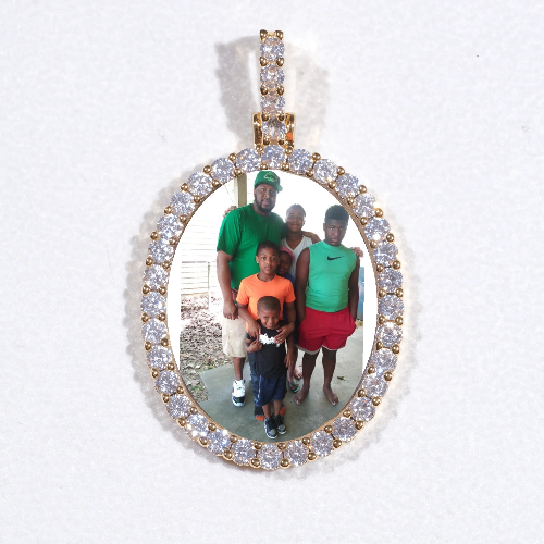 3D Oval Custom Picture Pendant