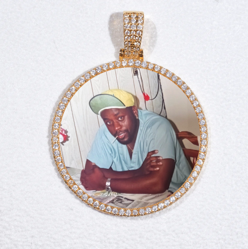 MEDIUM 3D CIRCLE CUSTOM PICTURE PENDANT