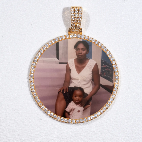 MEDIUM 3D CIRCLE CUSTOM PICTURE PENDANT