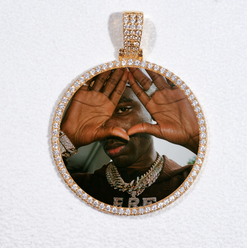 MEDIUM 3D CIRCLE CUSTOM PICTURE PENDANT