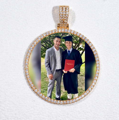 MEDIUM 3D CIRCLE CUSTOM PICTURE PENDANT