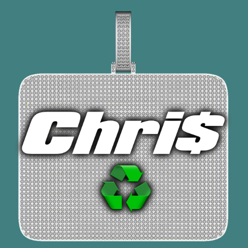CUSTOM LETTER NECKLACE 3D BIG SQUARE