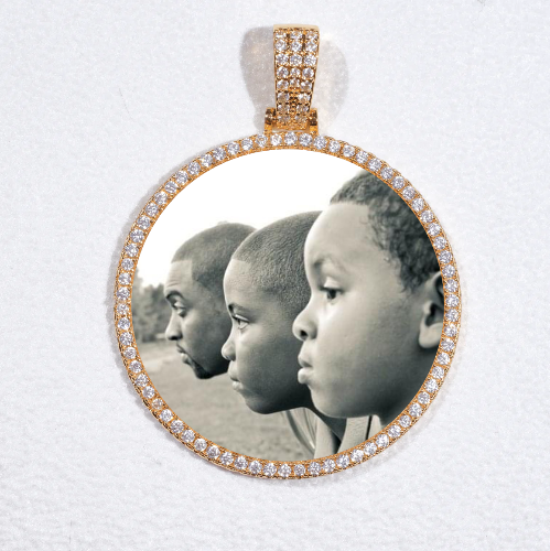 MEDIUM 3D CIRCLE CUSTOM PICTURE PENDANT
