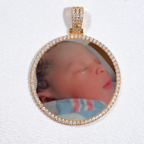 MEDIUM 3D CIRCLE CUSTOM PICTURE PENDANT