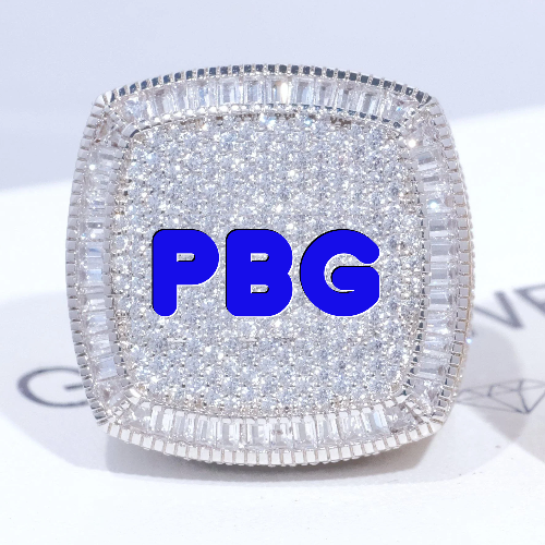 CUSTOM LETTER 3D ICED RING