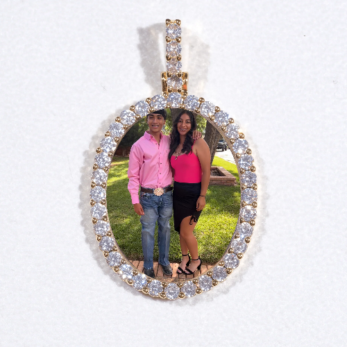 3D Oval Custom Picture Pendant