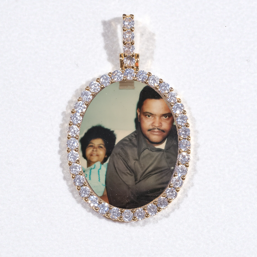 3D Oval Custom Picture Pendant