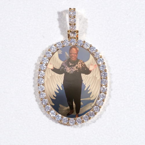 3D Oval Custom Picture Pendant