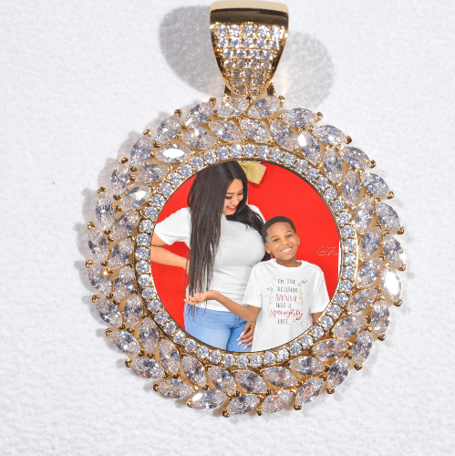 Large 3D Wheat Ear Custom Picture Pendant