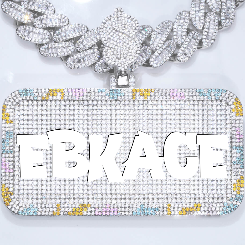CUSTOM LETTER NECKLACE 3D COLORFUL SQUARE