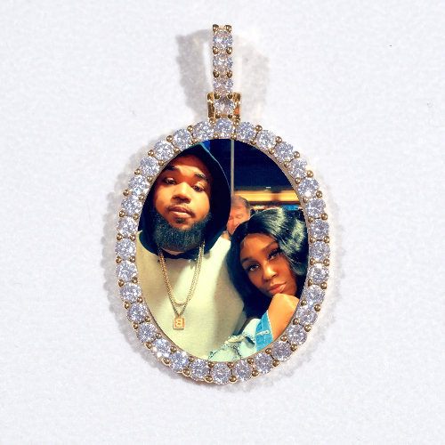 3D Oval Custom Picture Pendant