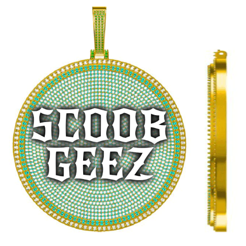 CUSTOM LETTER NECKLACE 3D BIG DISC