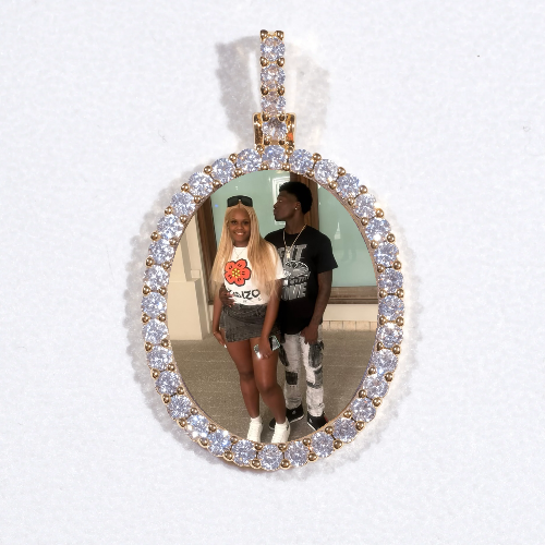3D Oval Custom Picture Pendant