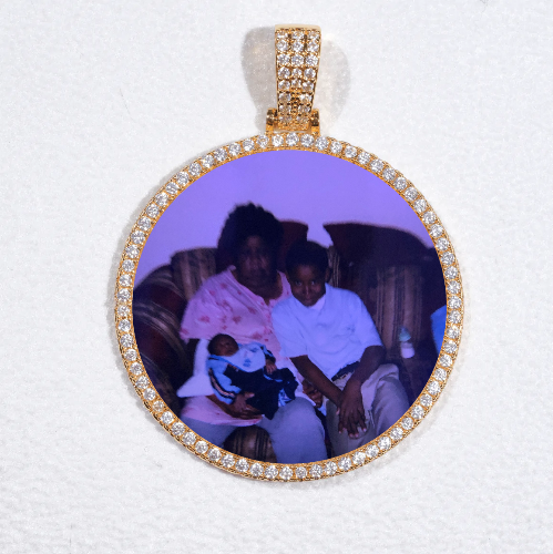 MEDIUM 3D CIRCLE CUSTOM PICTURE PENDANT