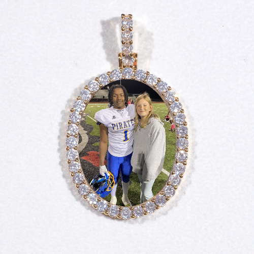 3D Oval Custom Picture Pendant