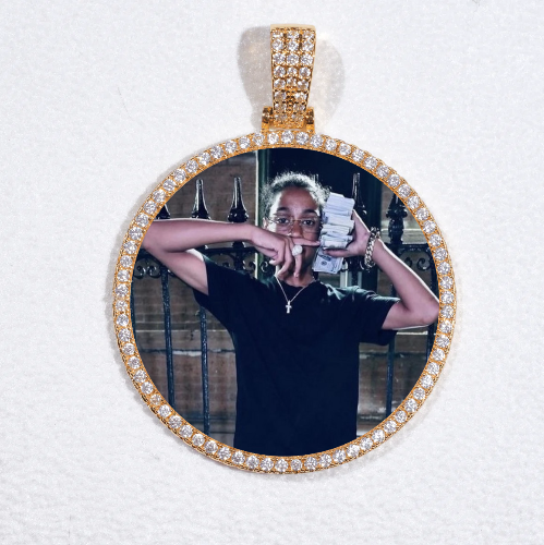 MEDIUM 3D CIRCLE CUSTOM PICTURE PENDANT