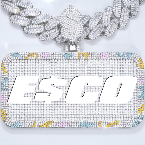 CUSTOM LETTER NECKLACE 3D COLORFUL SQUARE