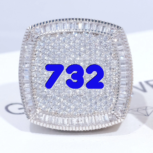 CUSTOM LETTER 3D ICED RING