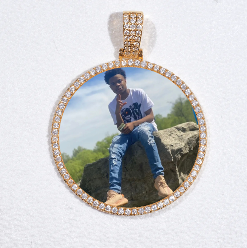 MEDIUM 3D CIRCLE CUSTOM PICTURE PENDANT