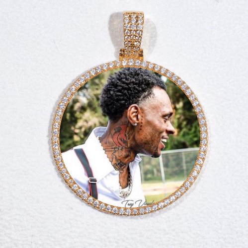 MEDIUM 3D CIRCLE CUSTOM PICTURE PENDANT