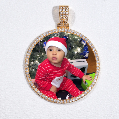 MEDIUM 3D CIRCLE CUSTOM PICTURE PENDANT