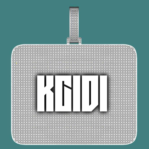 CUSTOM LETTER NECKLACE 3D BIG SQUARE