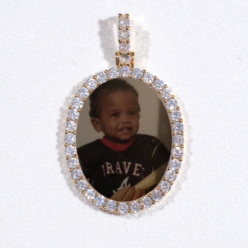 3D Oval Custom Picture Pendant