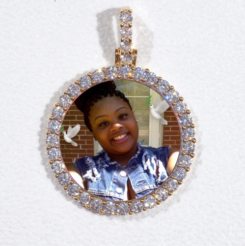 3D CIRCLE CUSTOM PICTURE PENDANT SMALL SIZE