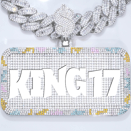 CUSTOM LETTER NECKLACE 3D COLORFUL SQUARE