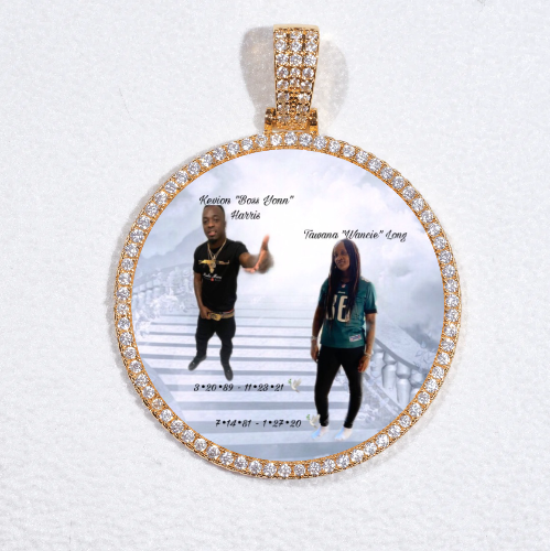 MEDIUM 3D CIRCLE CUSTOM PICTURE PENDANT