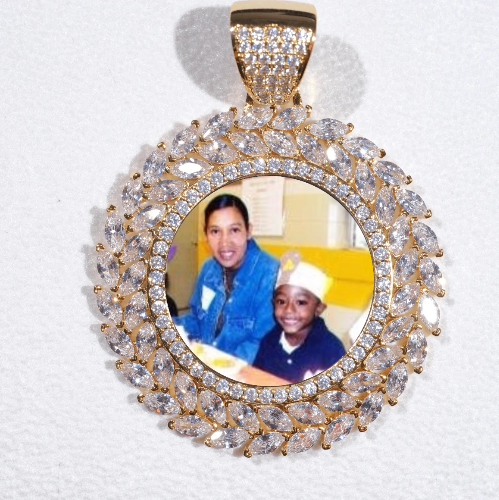 Large 3D Wheat Ear Custom Picture Pendant