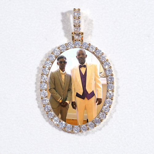 3D Oval Custom Picture Pendant