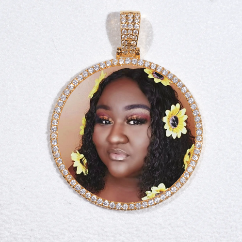 MEDIUM 3D CIRCLE CUSTOM PICTURE PENDANT